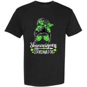 Shenanigans Coordinator Messy Bun St Patricks Day For Women Garment-Dyed Heavyweight T-Shirt