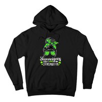 Shenanigans Coordinator Messy Bun St Patricks Day For Women Hoodie