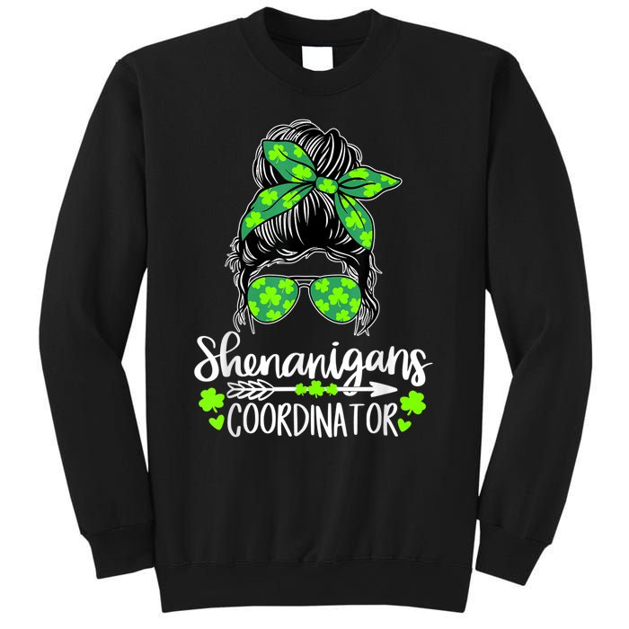 Shenanigans Coordinator Messy Bun St Patricks Day For Women Sweatshirt