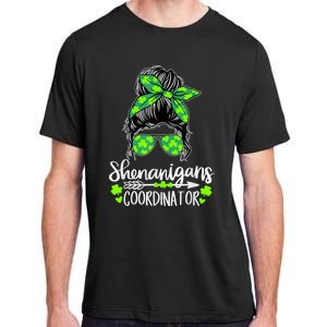 Shenanigans Coordinator Messy Bun St Patricks Day For Women Adult ChromaSoft Performance T-Shirt