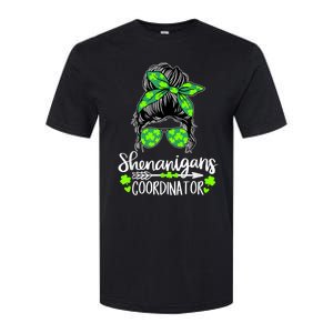 Shenanigans Coordinator Messy Bun St Patricks Day For Women Softstyle CVC T-Shirt