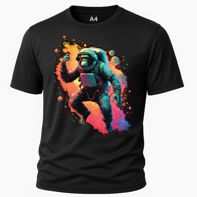 Space Chimp Monkey Astronaut Cosmonaut Cool Graphic Gift Performance Shirt