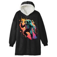 Space Chimp Monkey Astronaut Cosmonaut Cool Graphic Gift Hooded Wearable Blanket