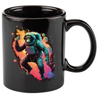 Space Chimp Monkey Astronaut Cosmonaut Cool Graphic Gift 11oz C Handle Ceramic Mug