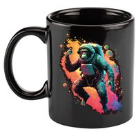 Space Chimp Monkey Astronaut Cosmonaut Cool Graphic Gift 11oz C Handle Ceramic Mug