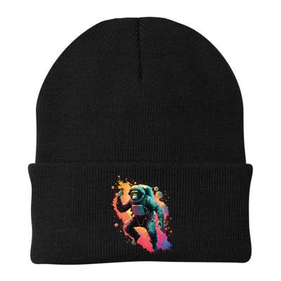 Space Chimp Monkey Astronaut Cosmonaut Cool Graphic Gift Beanie