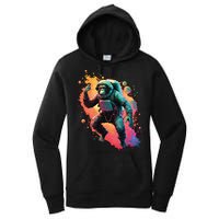 Space Chimp Monkey Astronaut Cosmonaut Cool Graphic Gift Women's Pullover Hoodie