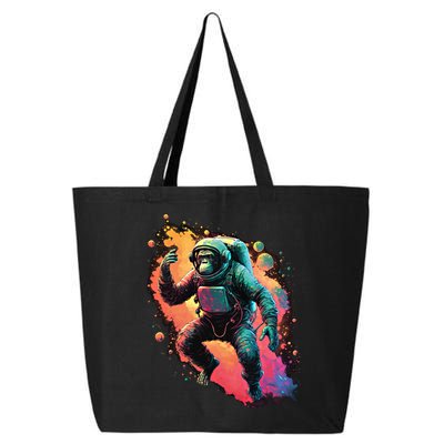 Space Chimp Monkey Astronaut Cosmonaut Cool Graphic Gift 25L Jumbo Tote