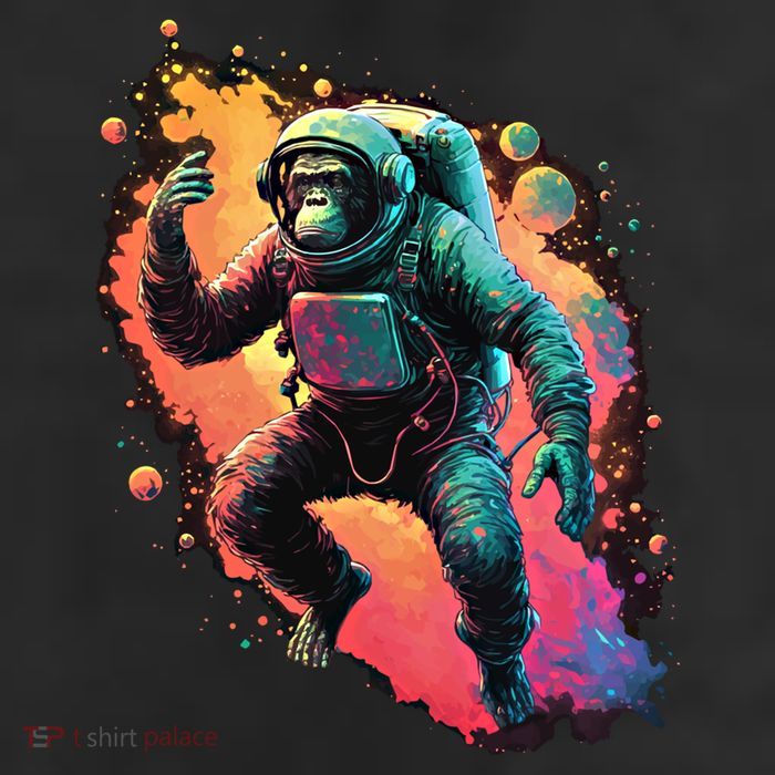 Space Chimp Monkey Astronaut Cosmonaut Cool Graphic Gift 25L Jumbo Tote