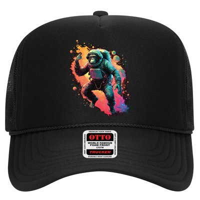 Space Chimp Monkey Astronaut Cosmonaut Cool Graphic Gift Trucker Hat