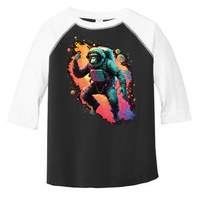 Space Chimp Monkey Astronaut Cosmonaut Cool Graphic Gift Toddler Fine Jersey T-Shirt