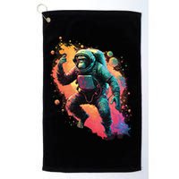 Space Chimp Monkey Astronaut Cosmonaut Cool Graphic Gift Golf Towel