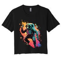 Space Chimp Monkey Astronaut Cosmonaut Cool Graphic Gift Crop Top