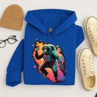 Space Chimp Monkey Astronaut Cosmonaut Cool Graphic Gift Hoodie
