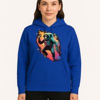 Space Chimp Monkey Astronaut Cosmonaut Cool Graphic Gift Hoodie