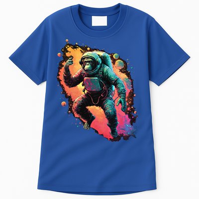 Space Chimp Monkey Astronaut Cosmonaut Cool Graphic Gift Tall T-Shirt