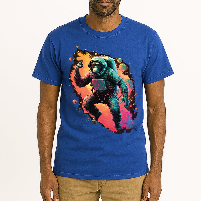 Space Chimp Monkey Astronaut Cosmonaut Cool Graphic Gift Tall T-Shirt
