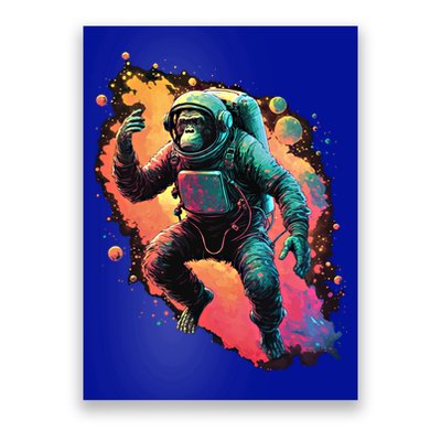 Space Chimp Monkey Astronaut Cosmonaut Cool Graphic Gift Poster
