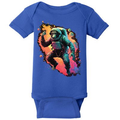Space Chimp Monkey Astronaut Cosmonaut Cool Graphic Gift Baby Bodysuit