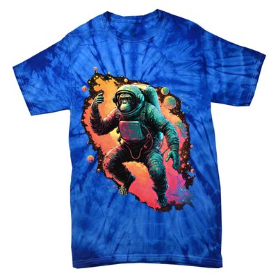 Space Chimp Monkey Astronaut Cosmonaut Cool Graphic Gift Tie-Dye T-Shirt