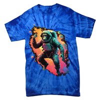 Space Chimp Monkey Astronaut Cosmonaut Cool Graphic Gift Tie-Dye T-Shirt