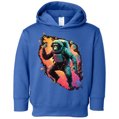 Space Chimp Monkey Astronaut Cosmonaut Cool Graphic Gift Toddler Hoodie
