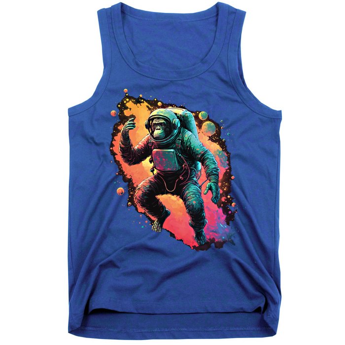 Space Chimp Monkey Astronaut Cosmonaut Cool Graphic Gift Tank Top