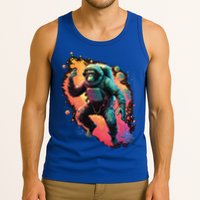Space Chimp Monkey Astronaut Cosmonaut Cool Graphic Gift Tank Top