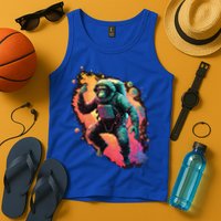Space Chimp Monkey Astronaut Cosmonaut Cool Graphic Gift Tank Top