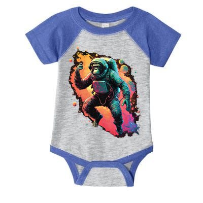 Space Chimp Monkey Astronaut Cosmonaut Cool Graphic Gift Infant Baby Jersey Bodysuit