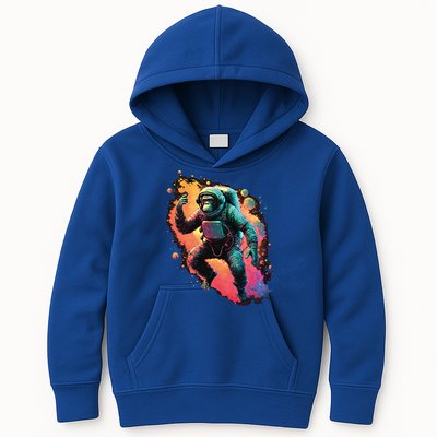 Space Chimp Monkey Astronaut Cosmonaut Cool Graphic Gift Kids Hoodie