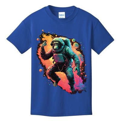 Space Chimp Monkey Astronaut Cosmonaut Cool Graphic Gift Kids T-Shirt