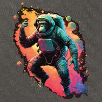 Space Chimp Monkey Astronaut Cosmonaut Cool Graphic Gift Cotton Canvas Backpack