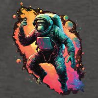 Space Chimp Monkey Astronaut Cosmonaut Cool Graphic Gift Vector Backpack