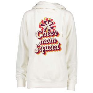 S Cheer Mom Squad Gift Pom Pom Retro Cheerleader Funny Gift Womens Funnel Neck Pullover Hood