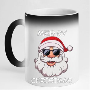 Santa Claus Merry Christmas 11oz Black Color Changing Mug