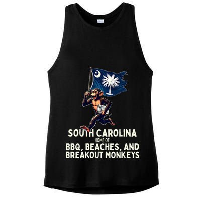 South Carolina Monkey Escape Ladies PosiCharge Tri-Blend Wicking Tank