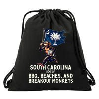 South Carolina Monkey Escape Drawstring Bag