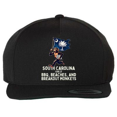 South Carolina Monkey Escape Wool Snapback Cap