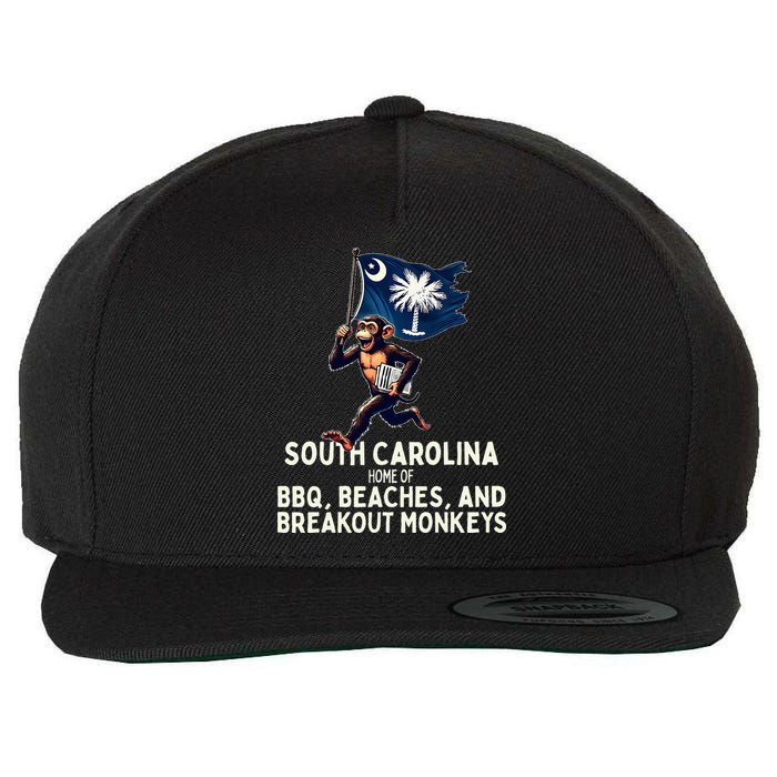 South Carolina Monkey Escape Wool Snapback Cap