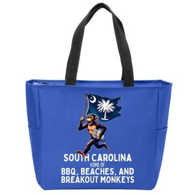 South Carolina Monkey Escape Zip Tote Bag