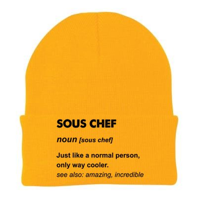 Sous Chef Meaningful Gift Knit Cap Winter Beanie