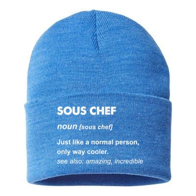 Sous Chef Meaningful Gift Sustainable Knit Beanie