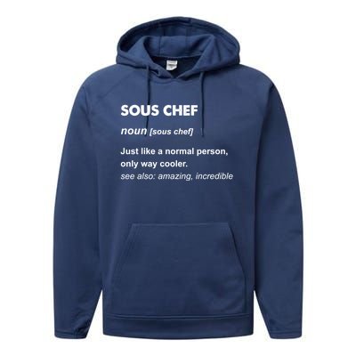 Sous Chef Meaningful Gift Performance Fleece Hoodie