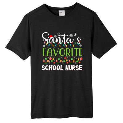 Santa Claus Merry Christmas Santas Favorite School Nurse Gift Tall Fusion ChromaSoft Performance T-Shirt