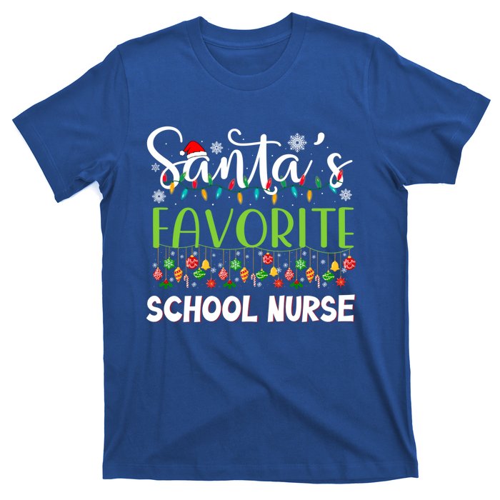 Santa Claus Merry Christmas Santas Favorite School Nurse Gift T-Shirt