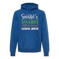 Santa Claus Merry Christmas Santas Favorite School Nurse Gift Premium Hoodie