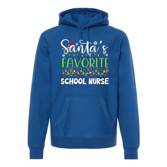 Santa Claus Merry Christmas Santas Favorite School Nurse Gift Premium Hoodie