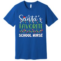 Santa Claus Merry Christmas Santas Favorite School Nurse Gift Premium T-Shirt