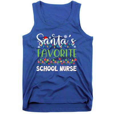 Santa Claus Merry Christmas Santas Favorite School Nurse Gift Tank Top